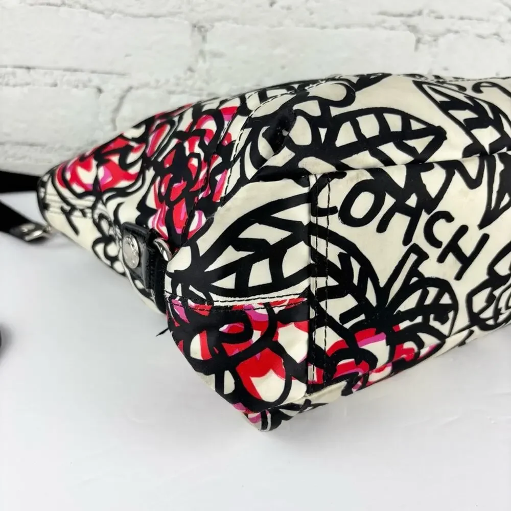 Coach Poppy Daisy Floral Graffiti Bag & Wristlet